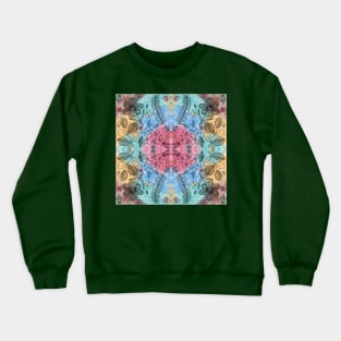 SPRING  , FLORALS & LEAVES DOODLES WATERCOLOR Crewneck Sweatshirt